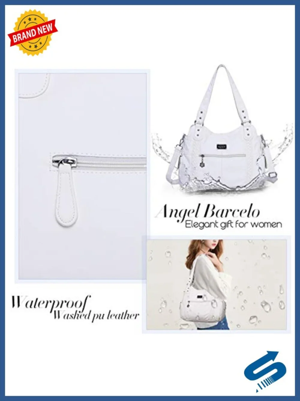 PU Leather Hobo Tote Bag Crossbody Adjustable Strap